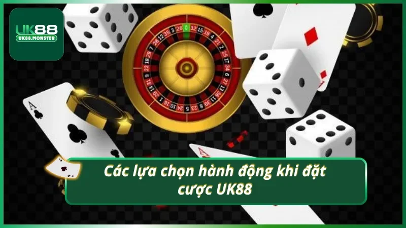 Luật chơi xì tố UK88: Các nước đi có thể thực hiện khi tới lượt bạn